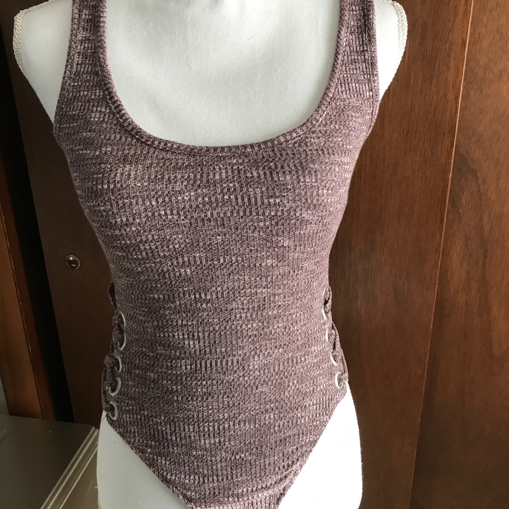 Lace up side body suit